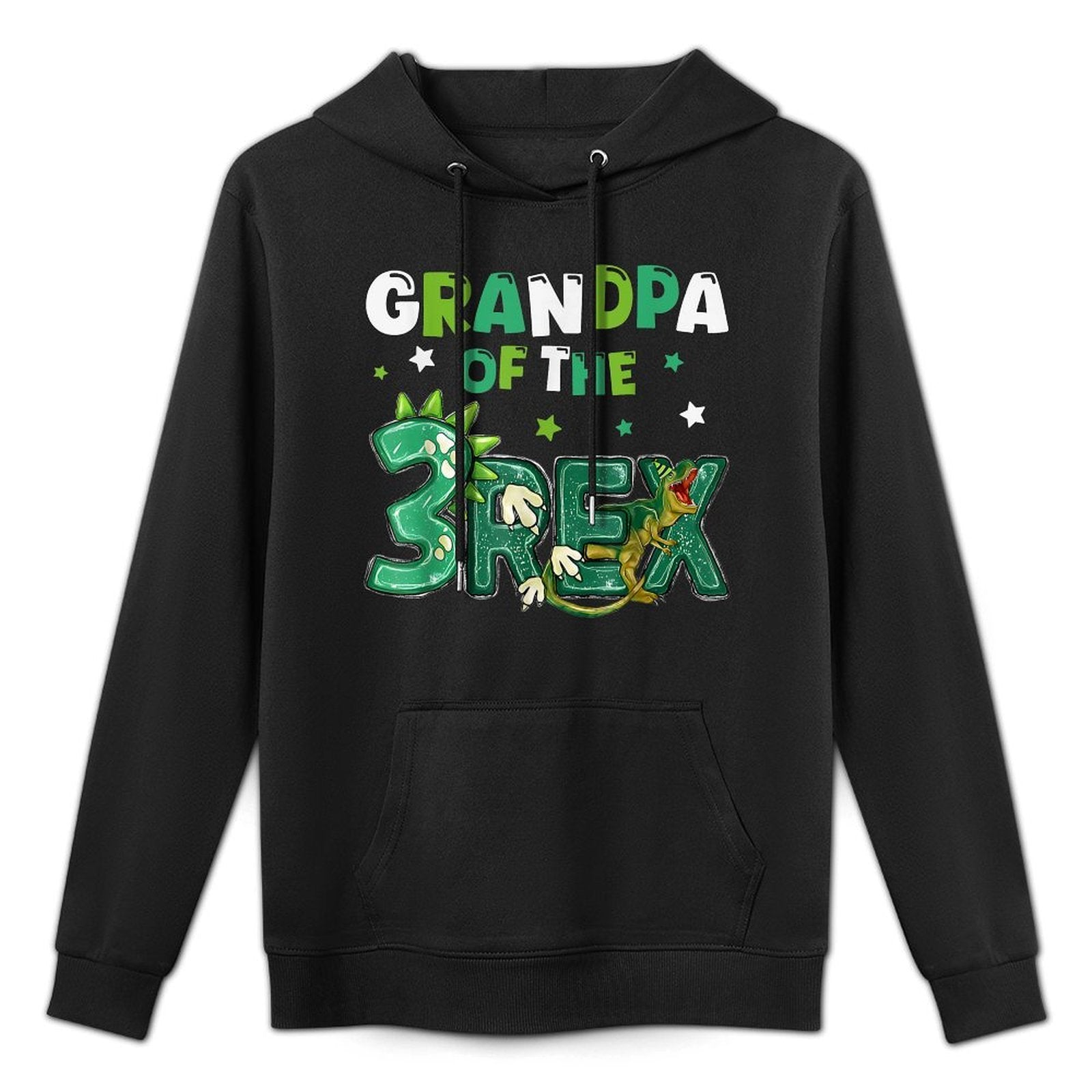 Grandpa of The Three Rex Birthday Dinosaur Family Matching All-Day Comfort Hoodie