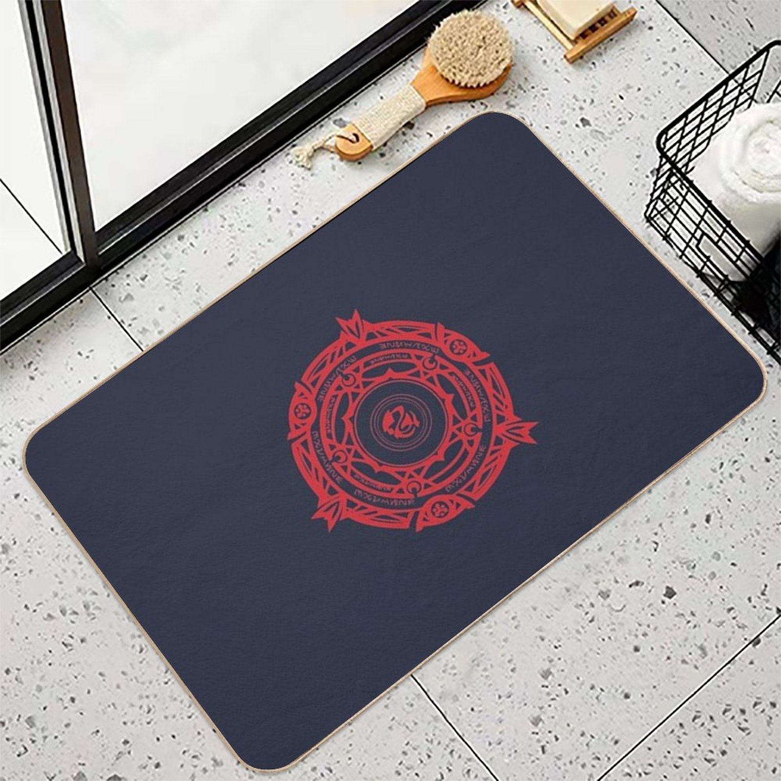 Gremory Clan Magic Circle  Fade-Resistant Bath Mat