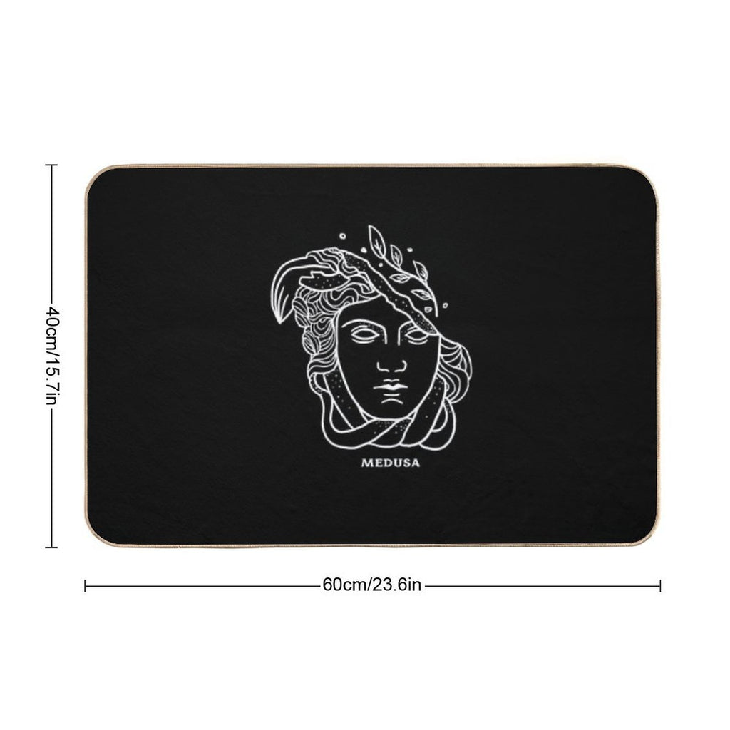 Head of Medusa Greek Mythology Durable Bath Mat