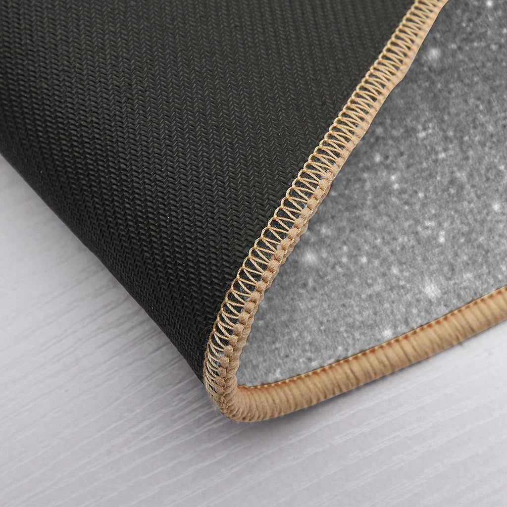 Black Silver Grey Sparkle Ombre Glitter  Fade-Resistant Bath Mat