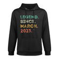 Kids 2 Years Old Legend Since March 2023 2nd Birthday Durable Construction Hoodie
