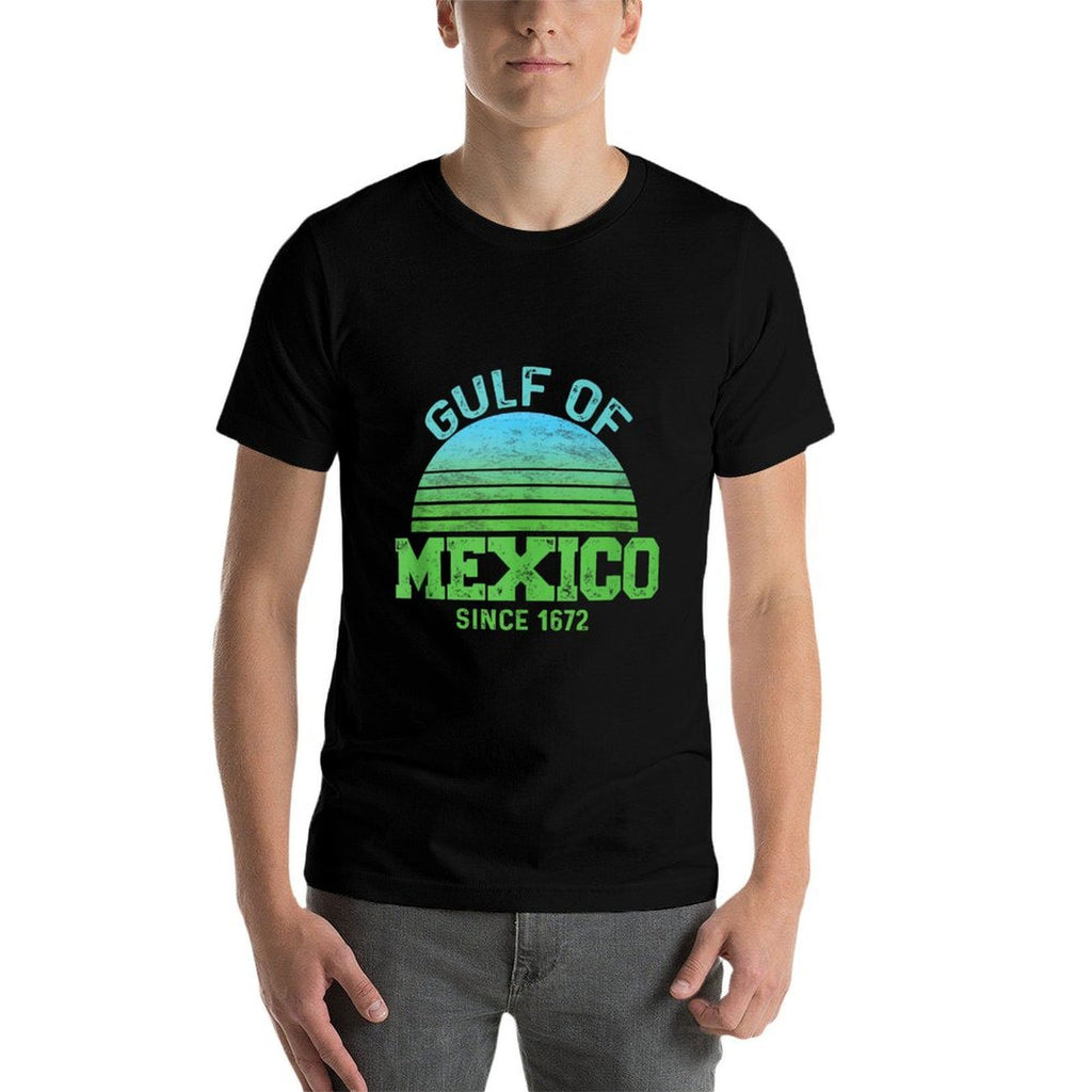 Gulf Of Mexico Forever Since 1672 Vintage Sunset Political  Durable T-Shirt