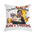 Kay's Cooking - I'm Back Cooking Again Soft Skin-Friendly Throw Pillow