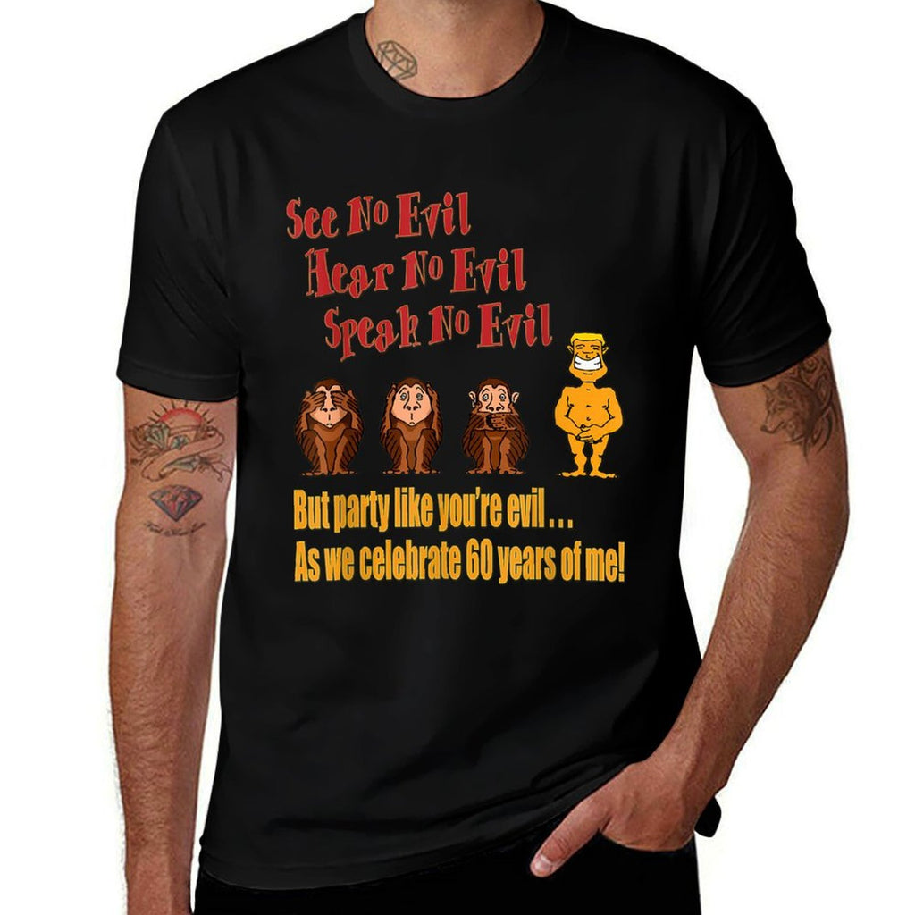 Funny 60th Birthday Party - Fun 60th Birthday Monkey  Tagless Design T-Shirt