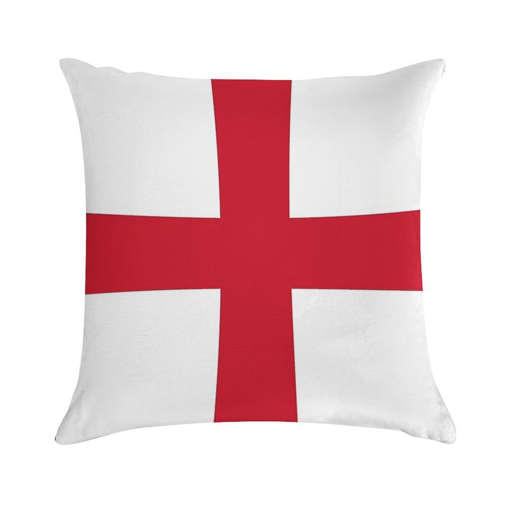 Flag of England (St. George's Cross) Soft Easy Maintenance Throw Pillow