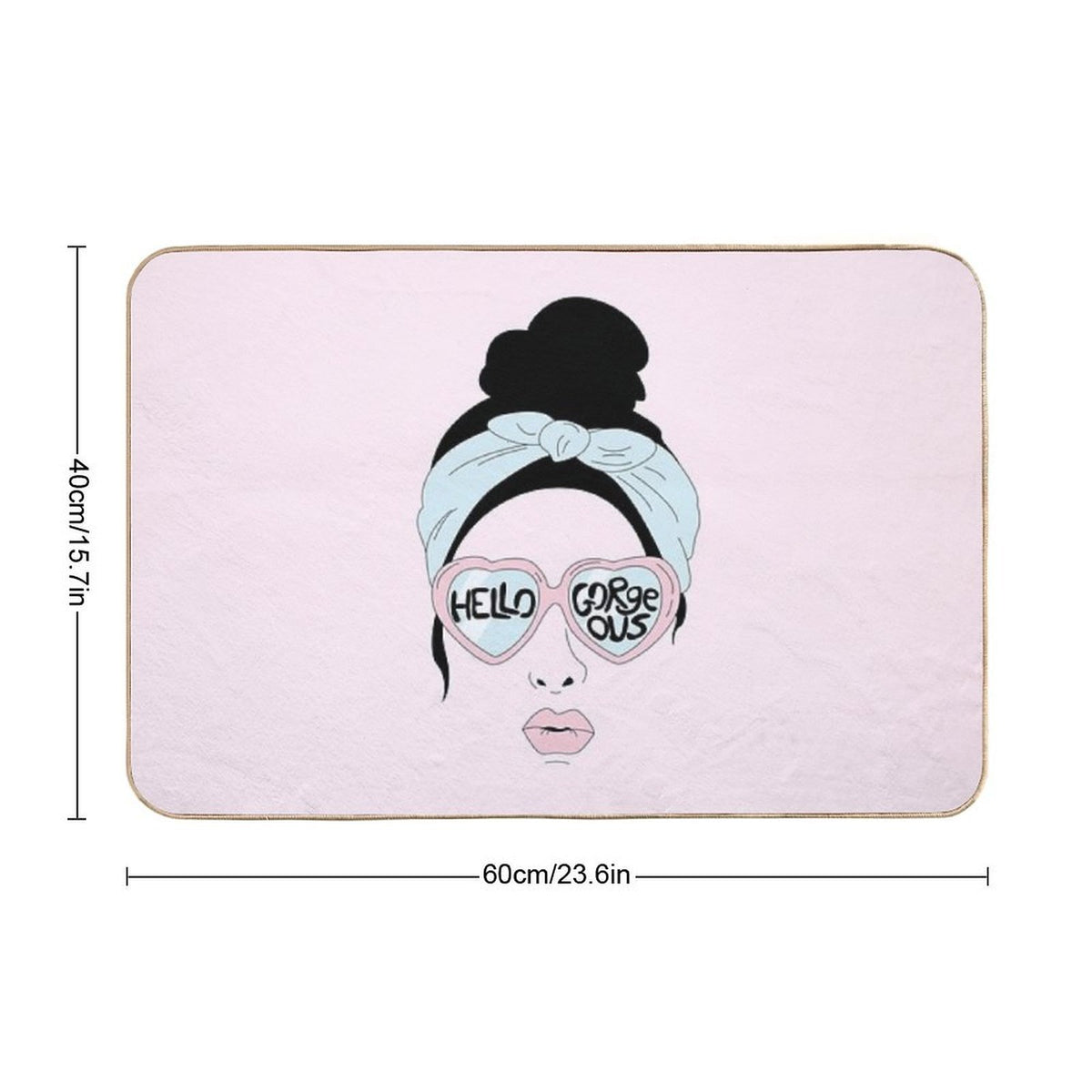 Hello Gorgeous  Repositionable Bath Mat