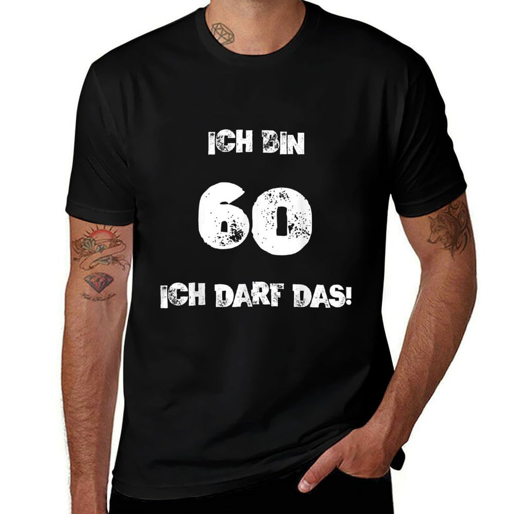 Ich Bin 60 Ich Darf Das! 60th Birthday  Vintage-inspired T-Shirt