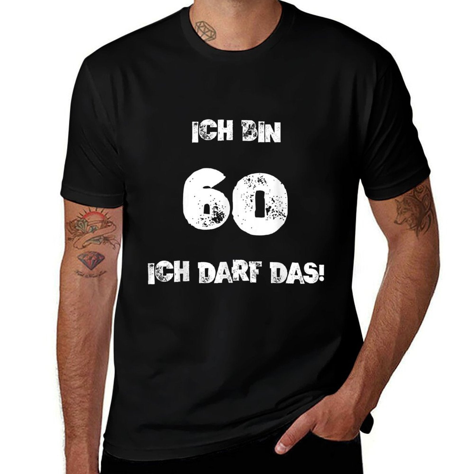 Ich Bin 60 Ich Darf Das! 60th Birthday  Vintage-inspired T-Shirt