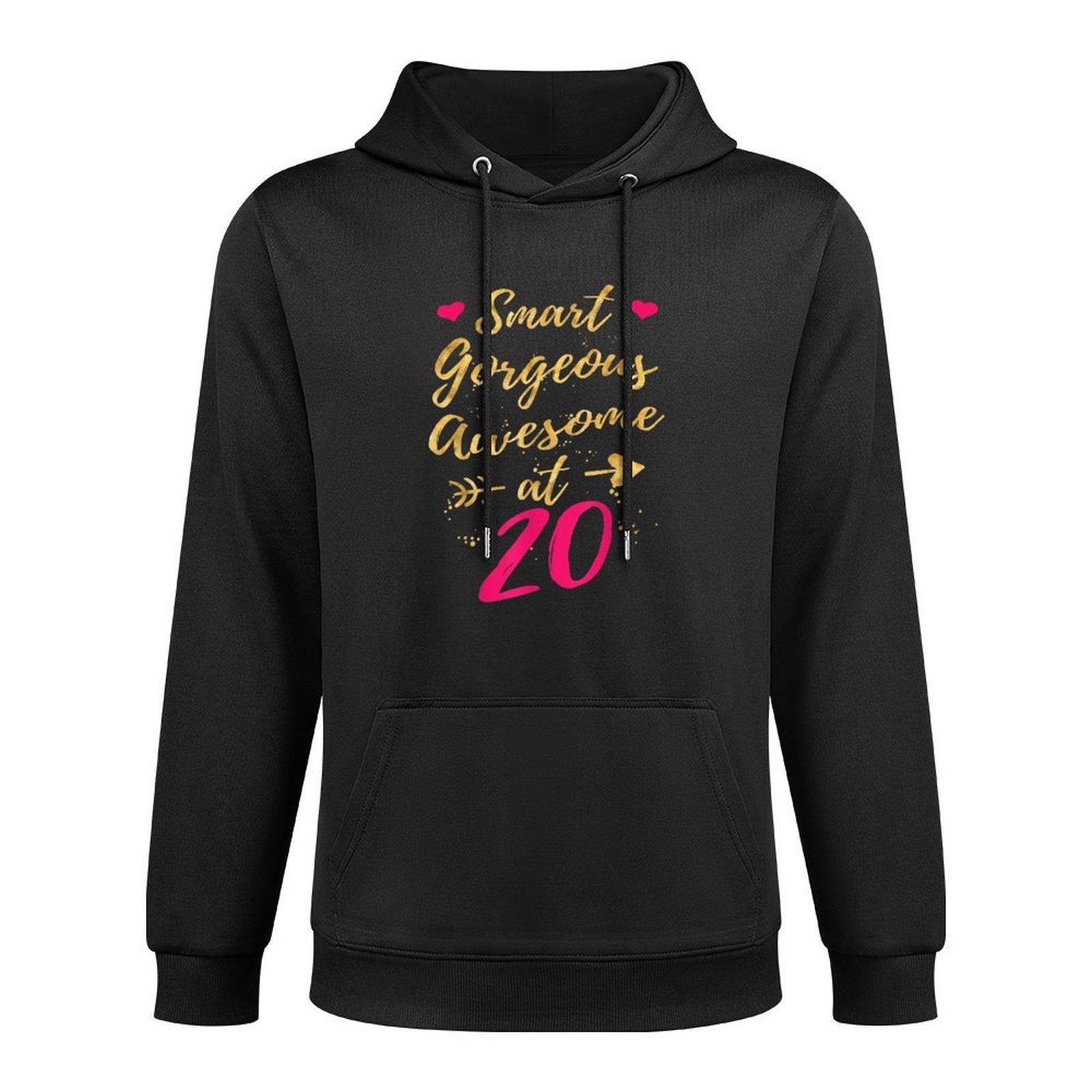 Smart Gorgeous Awesome at 20, 20th Birthdays for Women Adjustable Hood Hoodie