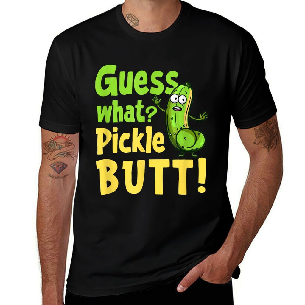 Guess What Pickle Butt! Funny Cucumber Meme Pickle Joke  Breathable T-Shirt