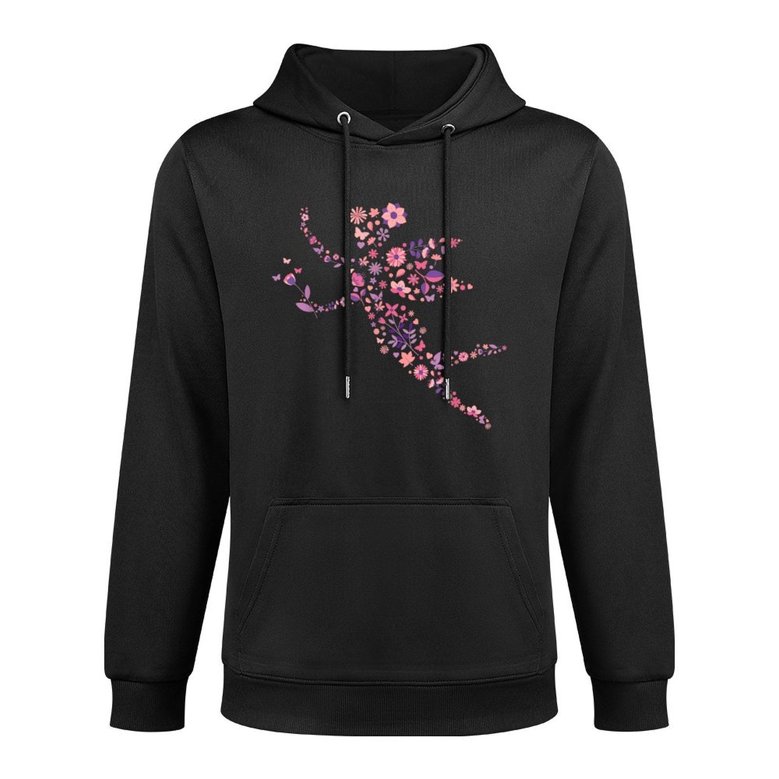 Whimsical Cute Floral Fairy Silhouette Fantasy Butterfly Art Unisex Design Hoodie