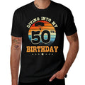 Diving Into My 50th Birthday Sky Diving Parachute Lover Premium  Lightweight T-Shirt