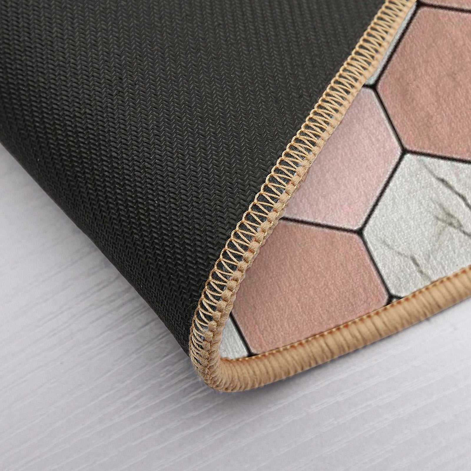Pink Marble Pattern  Easy To Clean Bath Mat