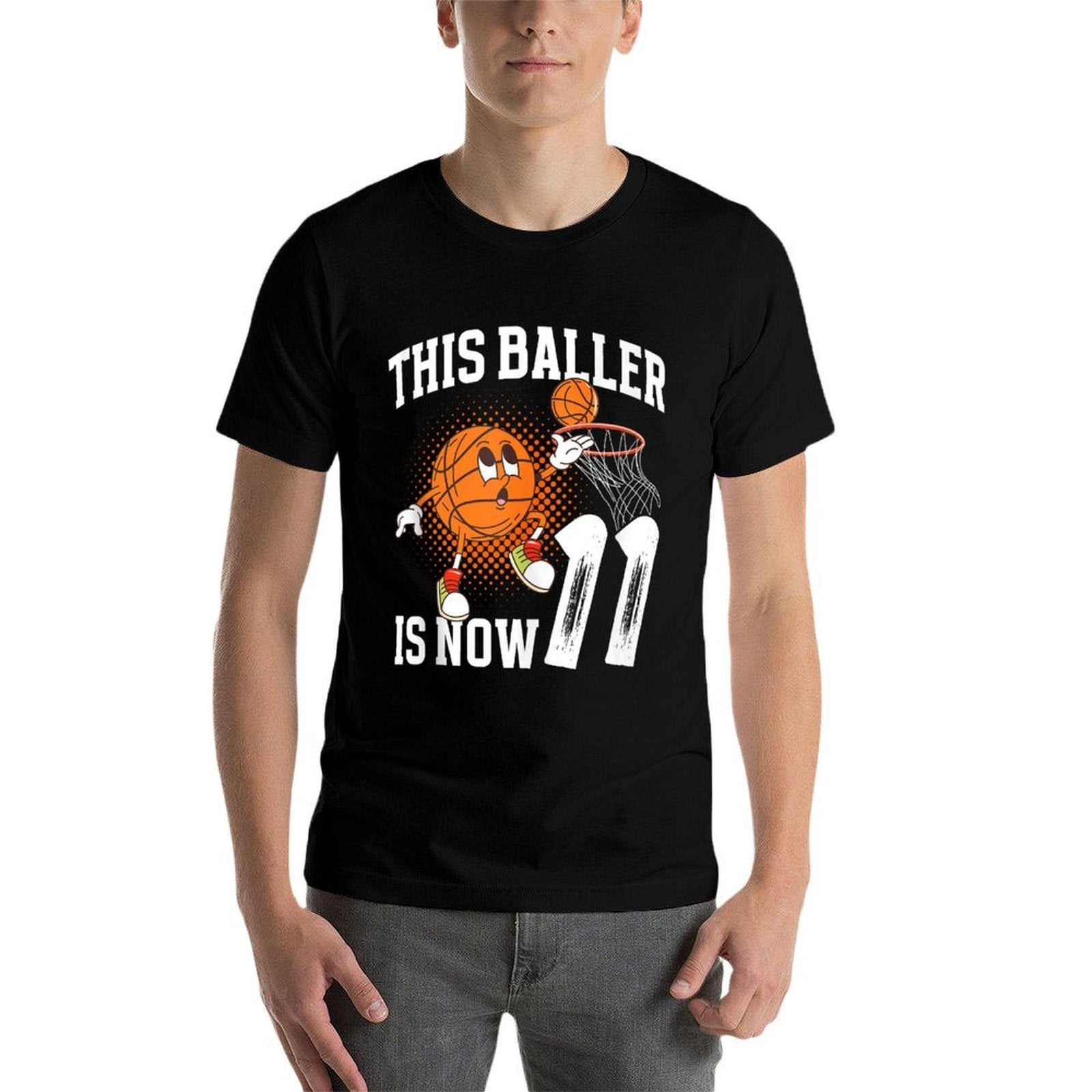 11th Basketball Birthday Eleven Year Old Basketball Player  Soft T-Shirt