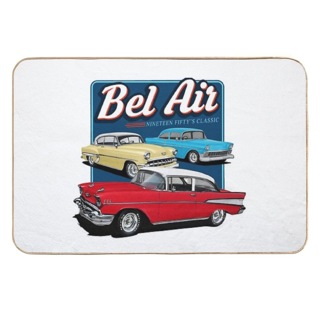 Three Bel Airs  Easy To Clean Bath Mat