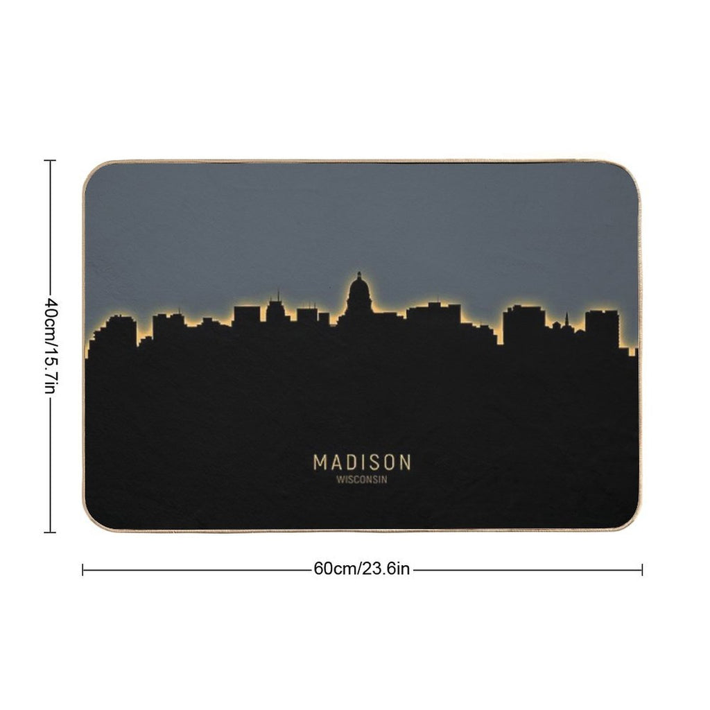 Madison Wisconsin Skyline  Multi-Purpose Bath Mat