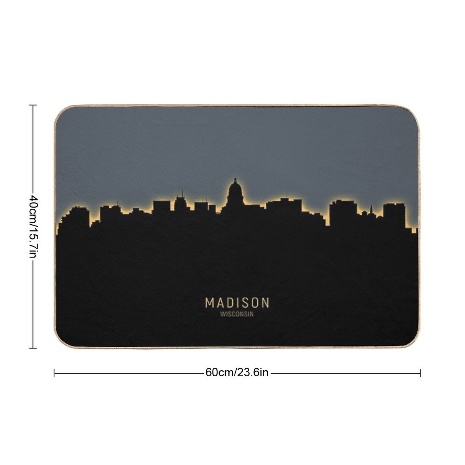 Madison Wisconsin Skyline  Multi-Purpose Bath Mat