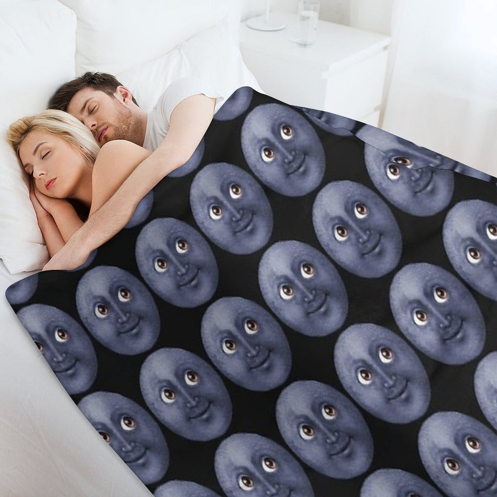 Moon Emoji Comfort Throw Blanket