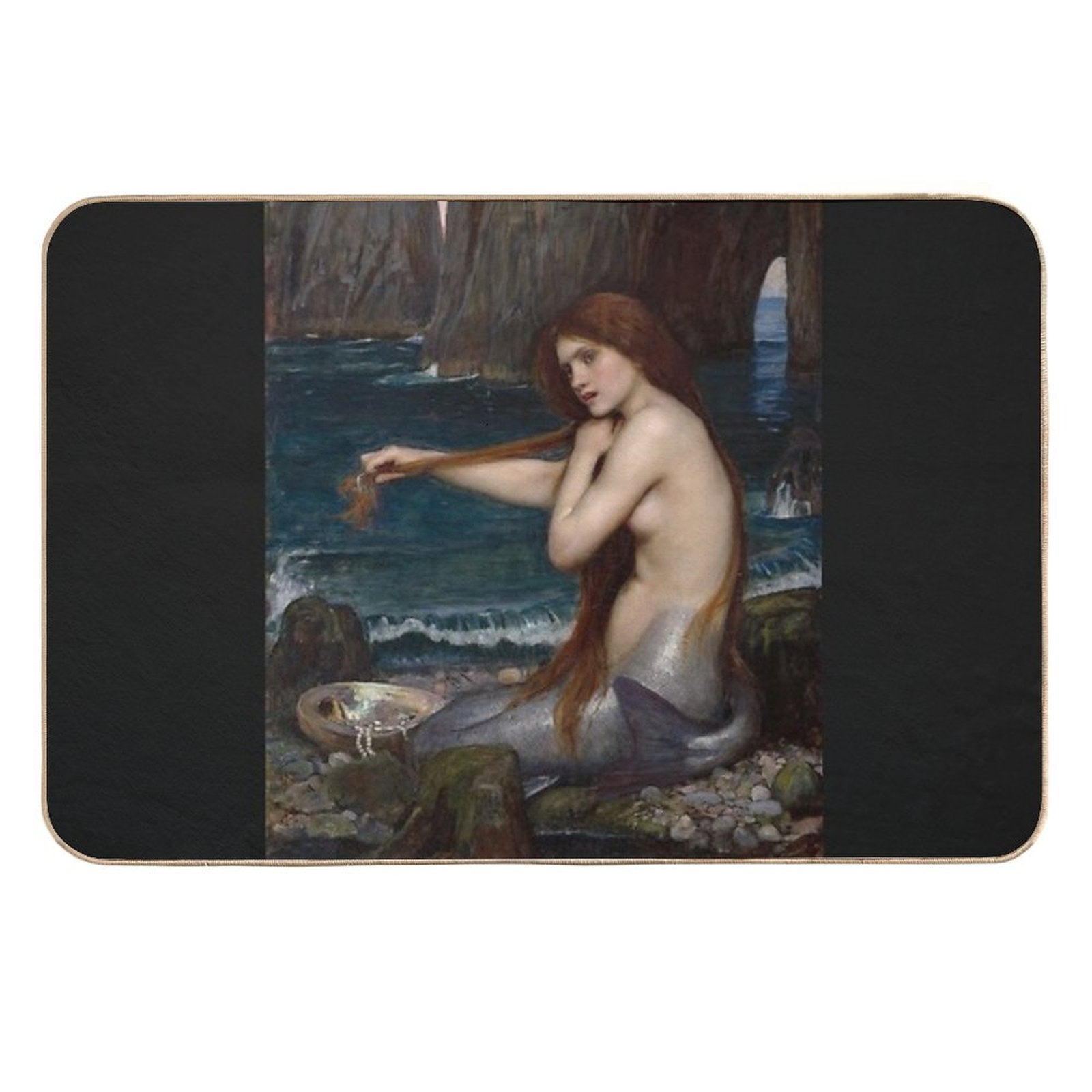 The Mermaid - John William Waterhouse  Absorbent Bath Mat