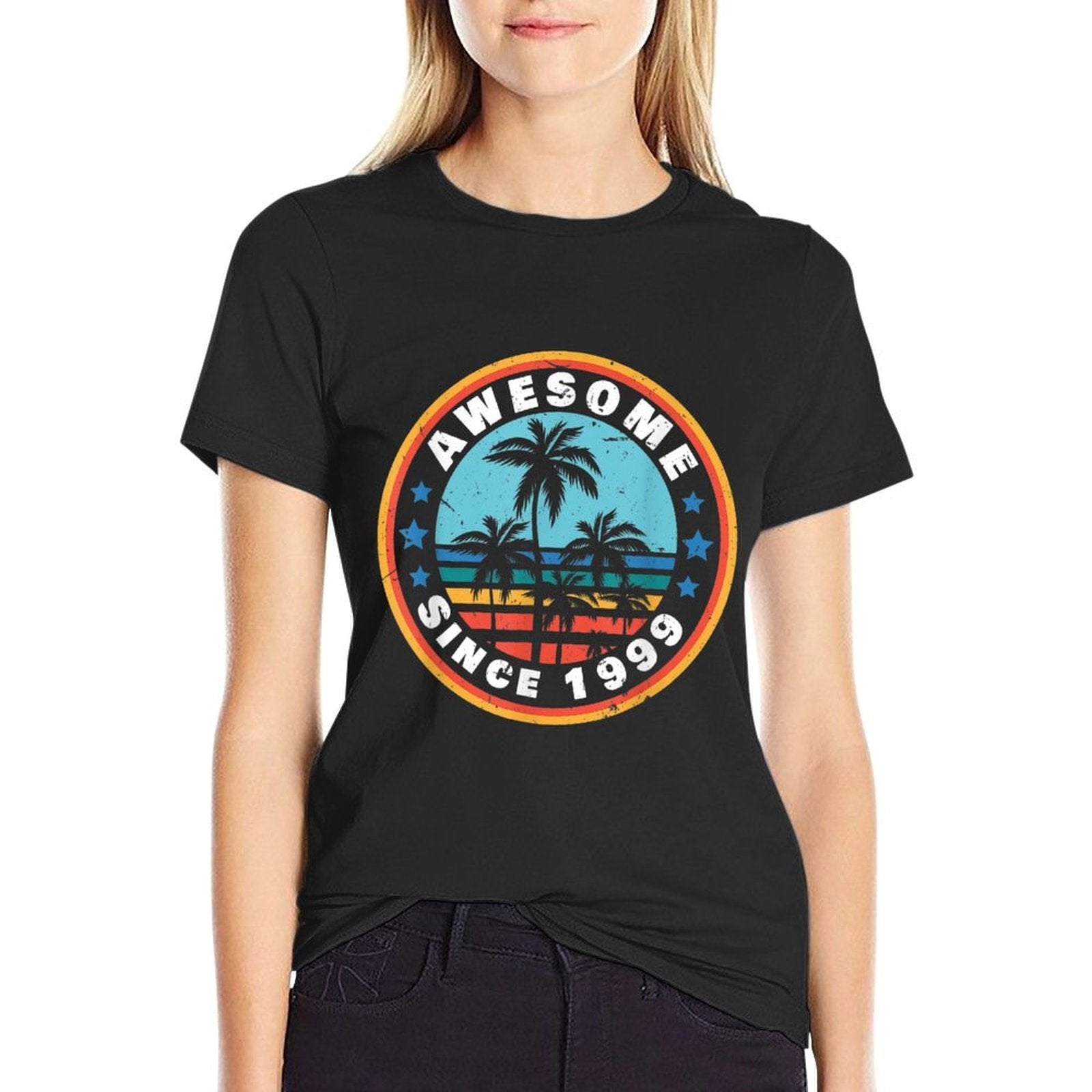 Gift for 21 Year Old Vintage Beach 1999 21st Birthday  Lightweight T-Shirt