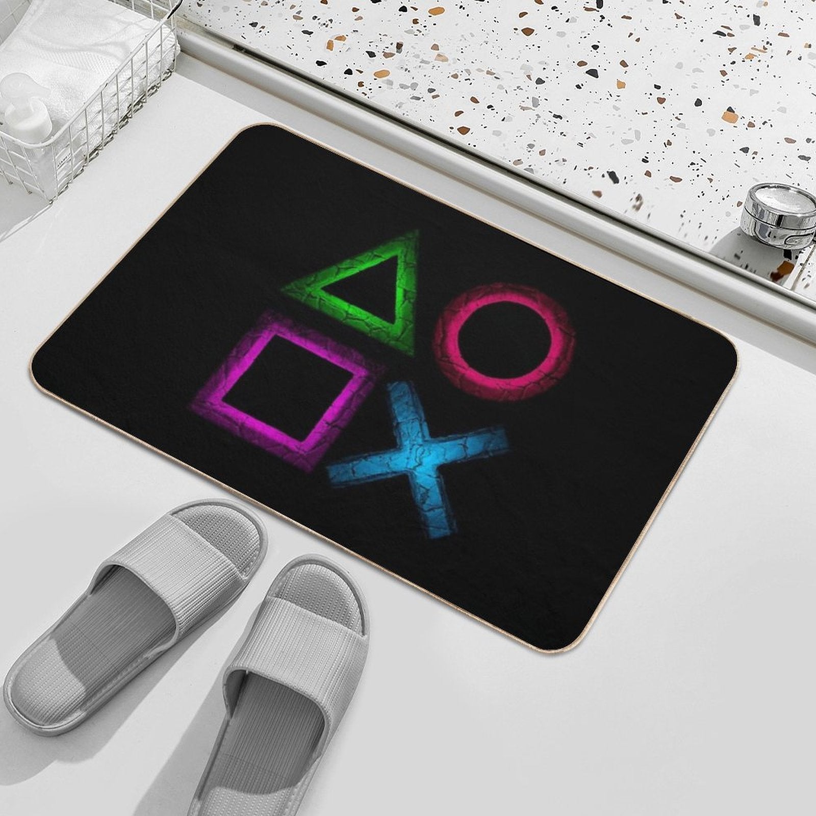 Buttons  Dirt-Trapping Bath Mat