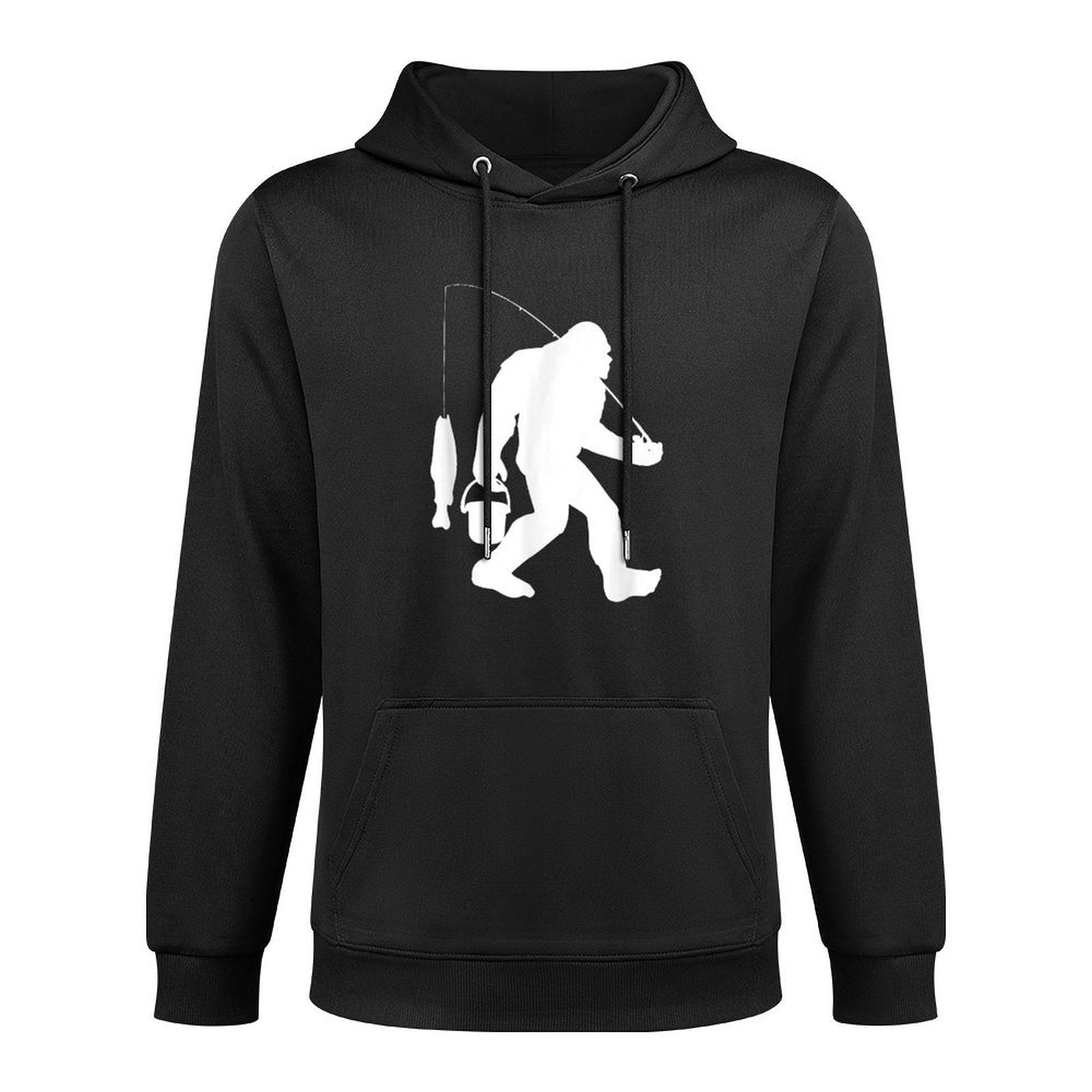 Bigfoot Fishing Funny Sasquatch And Fish All-Day Comfort Hoodie