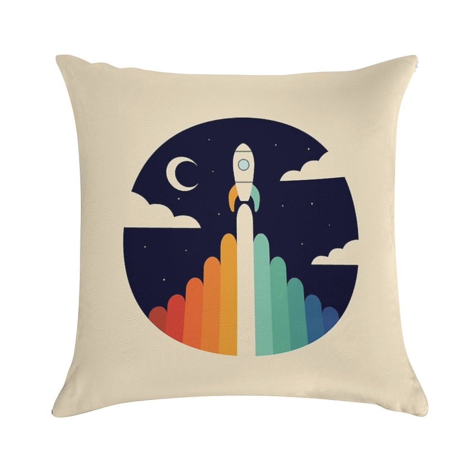 Up Soft Hidden Zipper Throw Pillow