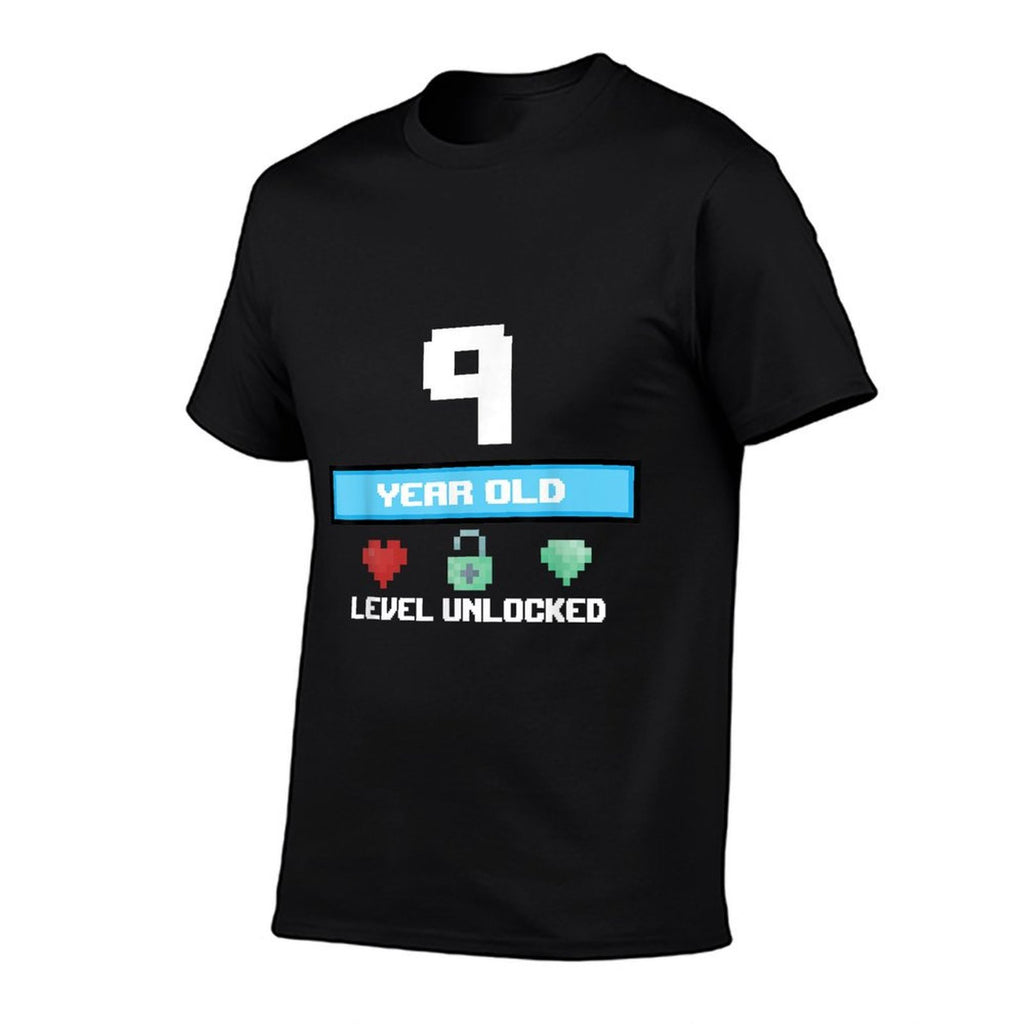 9th Birthday 9 Year Old Level Unlocked Bday Gifts  Quick-drying T-Shirt