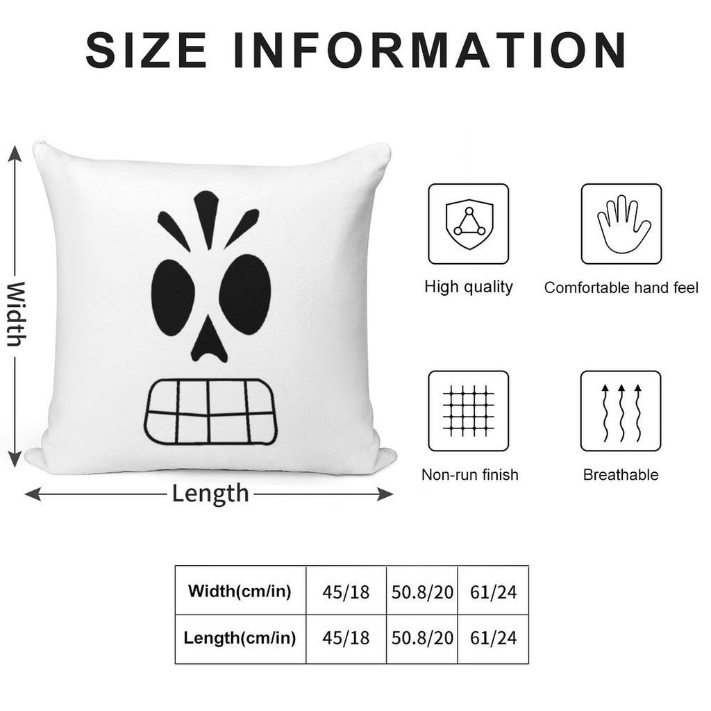 Manny Calavera Soft Multiple Sizes Throw Pillow
