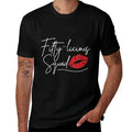 Womens 50th Birthday, Fifty-licious  Oversized Silhouette T-Shirt