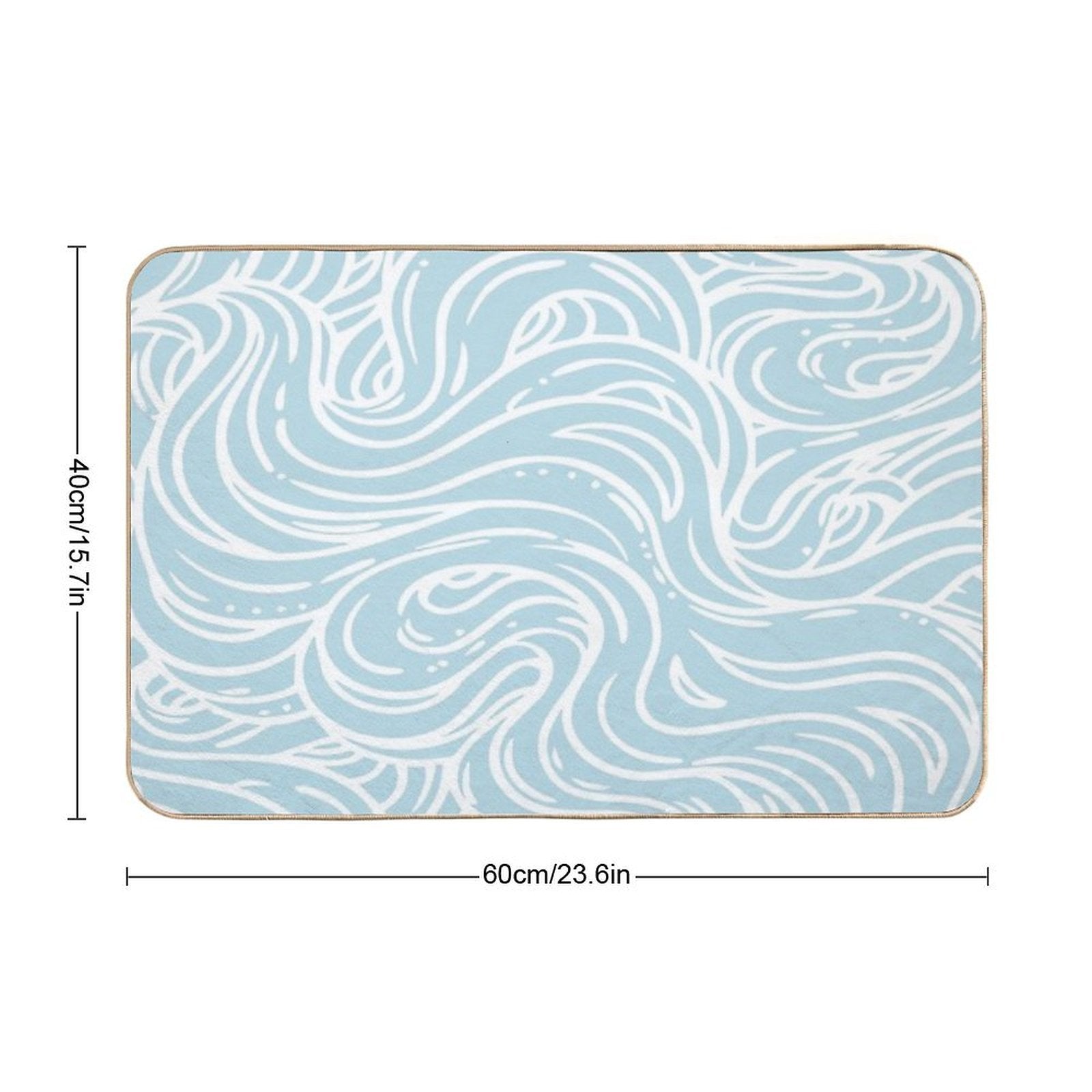 Cloudy Days Swirly Pattern  Long-Lasting Bath Mat
