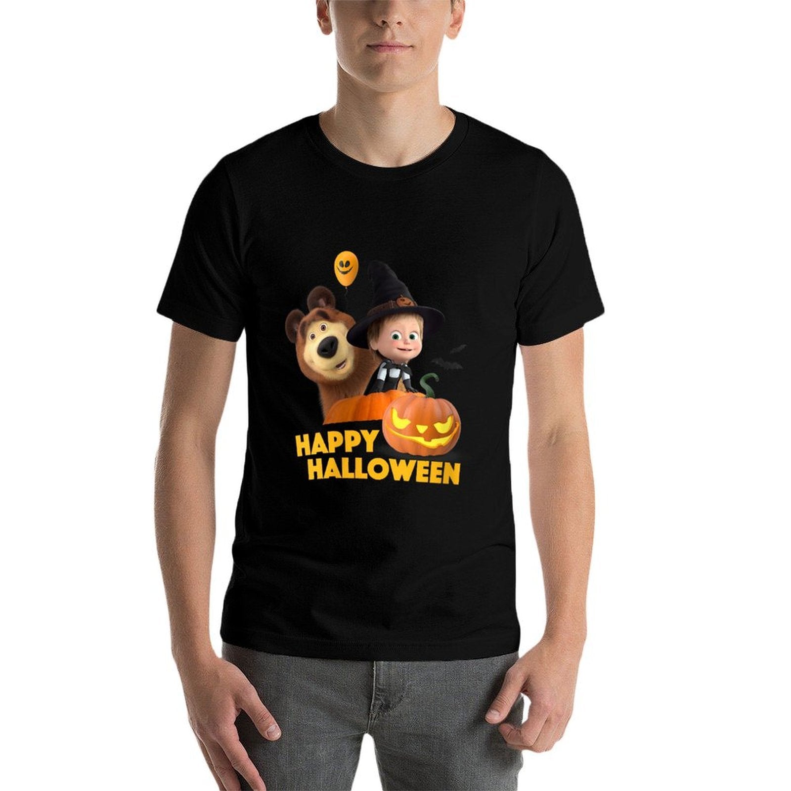 Masha And The Bear. Masha's Twilight Pumpkin Play  Graphic-printed T-Shirt