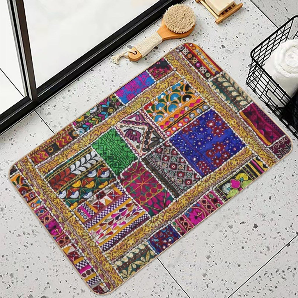 Patchwork  Absorbent Bath Mat