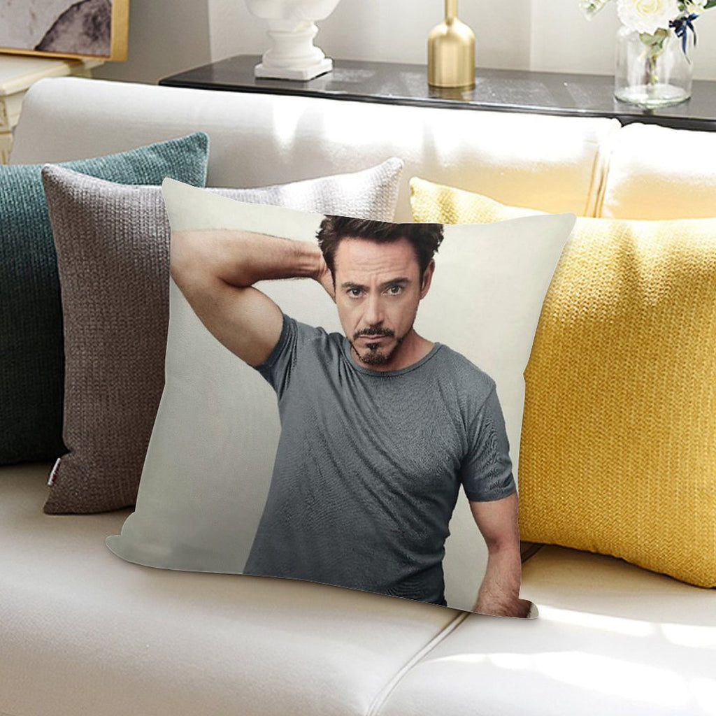 Robert Downey Jr Soft Washable Throw Pillow