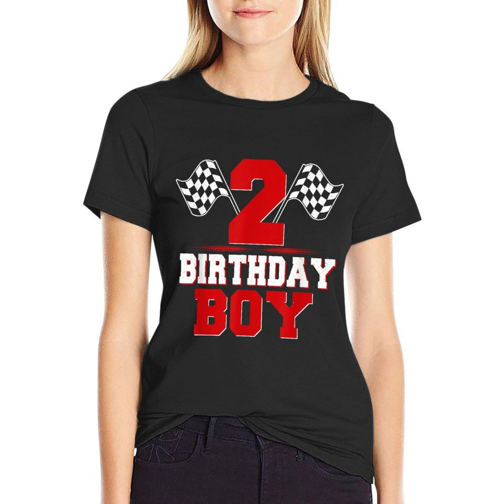 Race Car 2nd Birthday Boy 2 Toddler Racing Car Driver  Polyester Blend T-Shirt