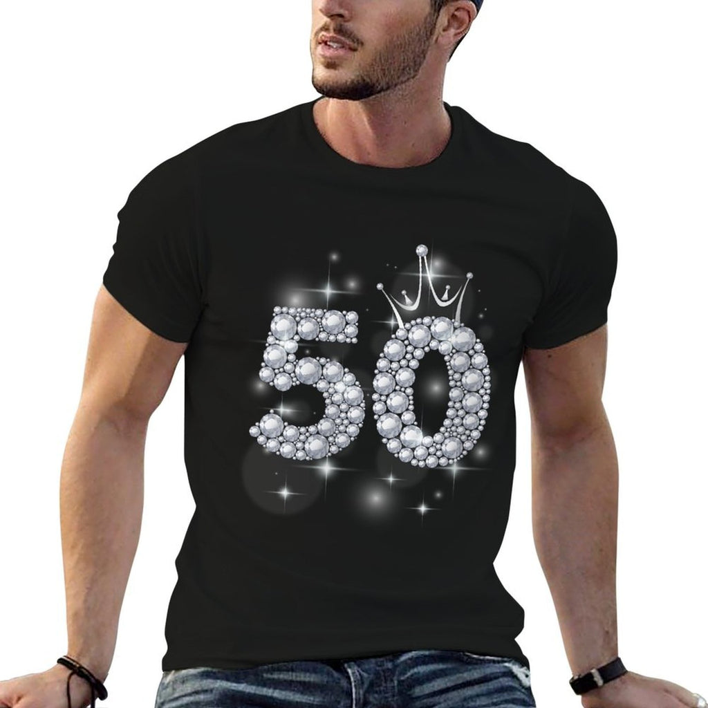 Womens 50th Birthday Decorations Women 50 Years Old BDay Queen  Slim-fit Cut T-Shirt