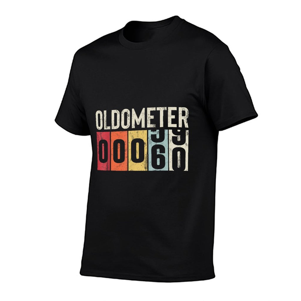 Funny 60 Years Old Oldometer Vintage 60th Birthday Odometer  High-quality Stitching T-Shirt