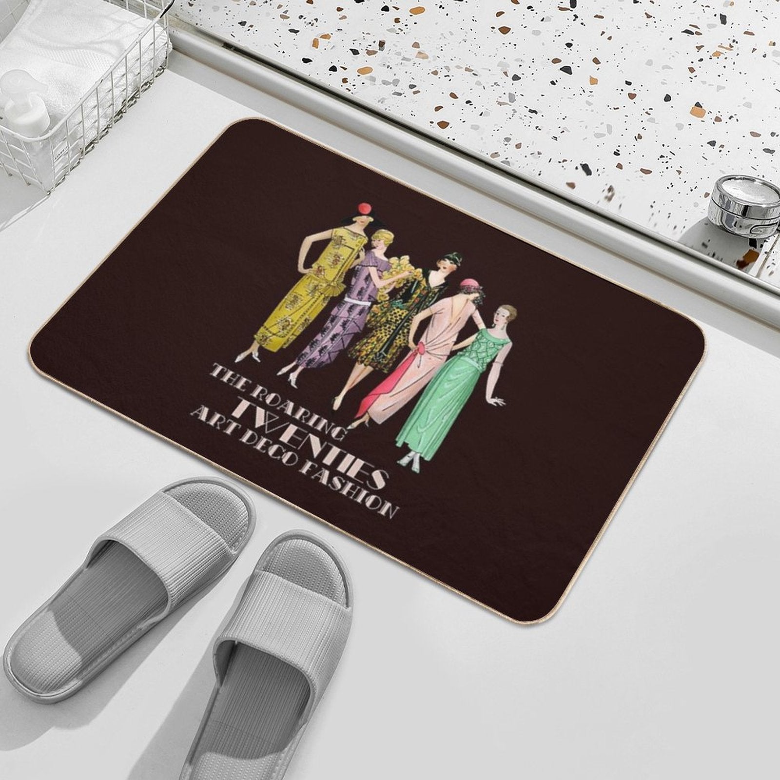The Roaring 20s Art Deco Fashion  Anti-Trip Bath Mat