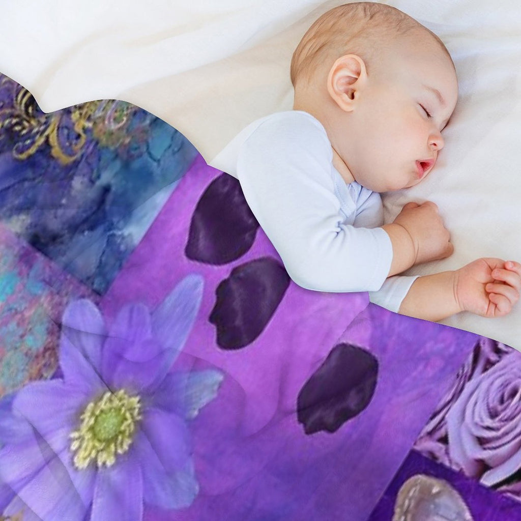 Purple Aesthetic Wrinkle-free Throw Blanket