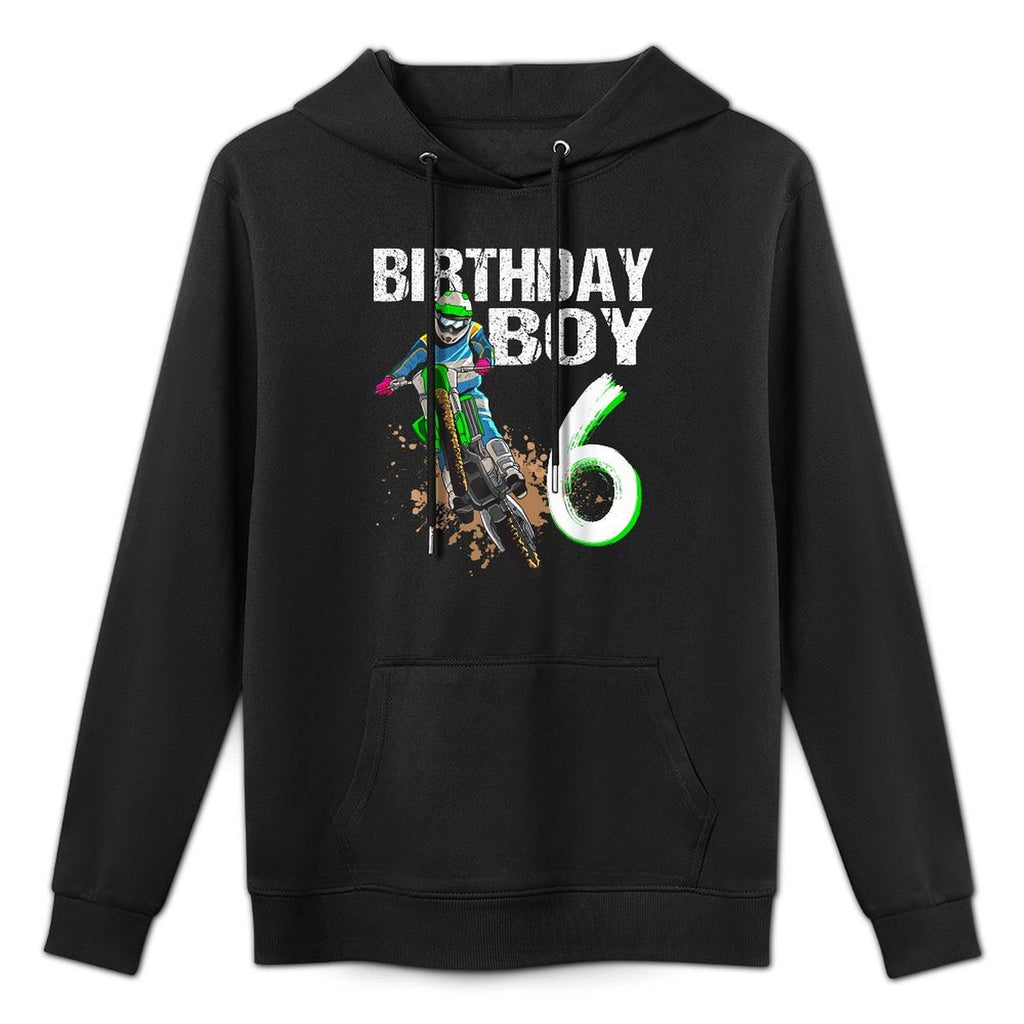 Dirtbike Motocross MX - Borthday Boy 6 Th Birthday Toddler Breathable Fabric Hoodie