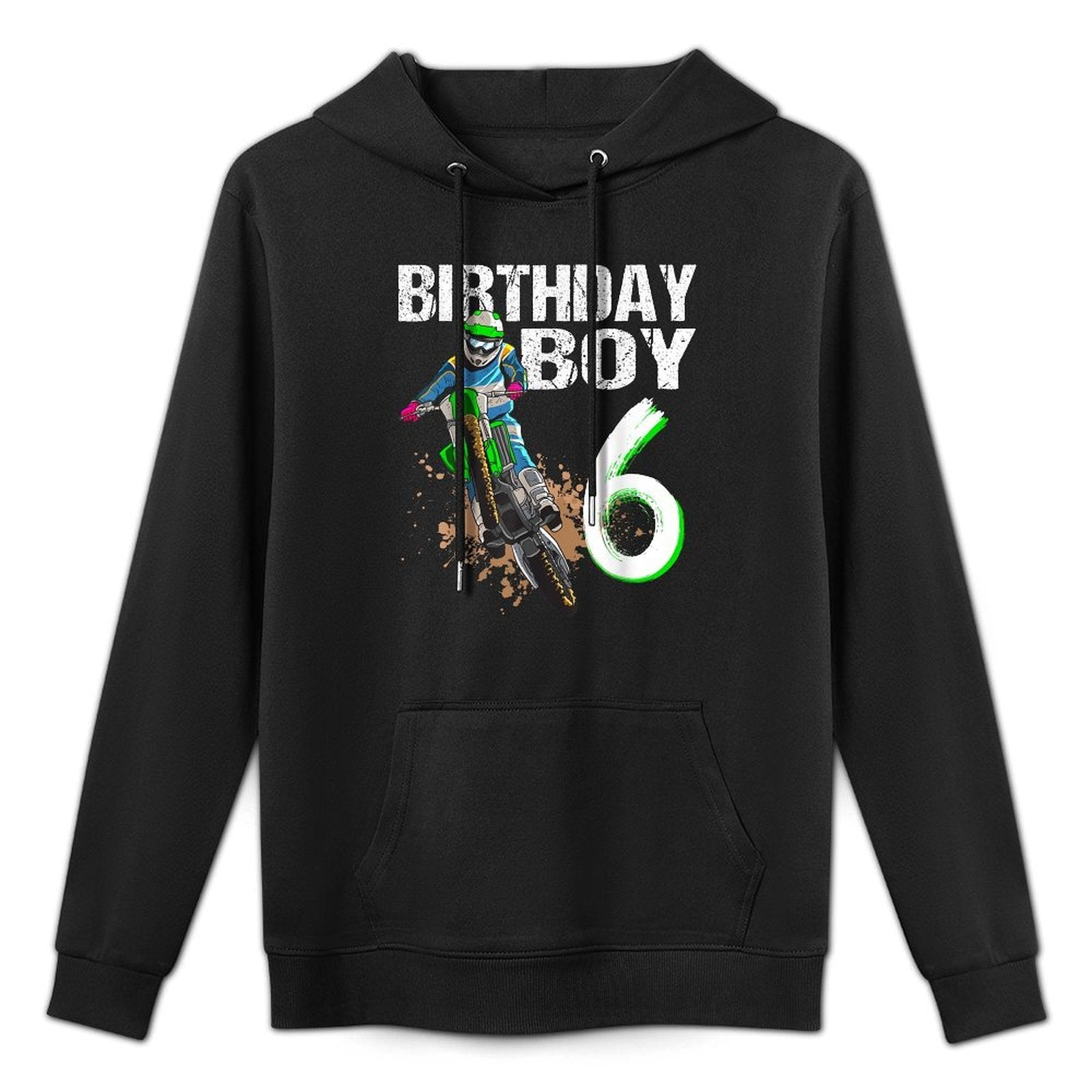 Dirtbike Motocross MX - Borthday Boy 6 Th Birthday Toddler Breathable Fabric Hoodie