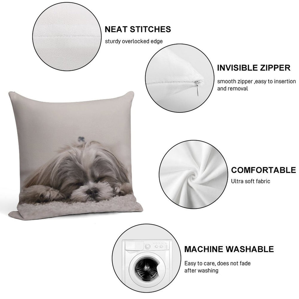 Shih Tzu Sleeping Soft Multiple Sizes Throw Pillow