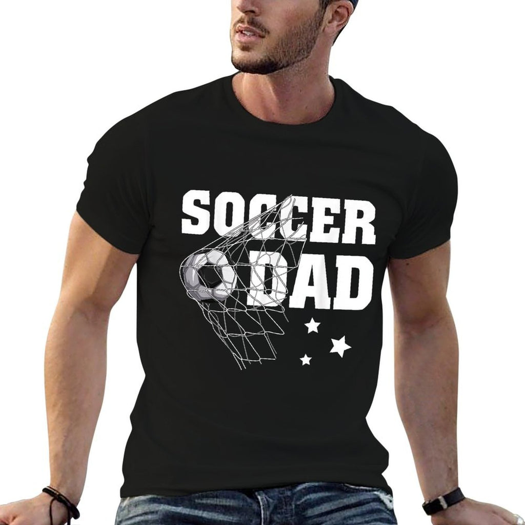 Funny Soccer Dad Daddy Soccer Sport Lover Fan Fathers Day  Heathered Texture T-Shirt