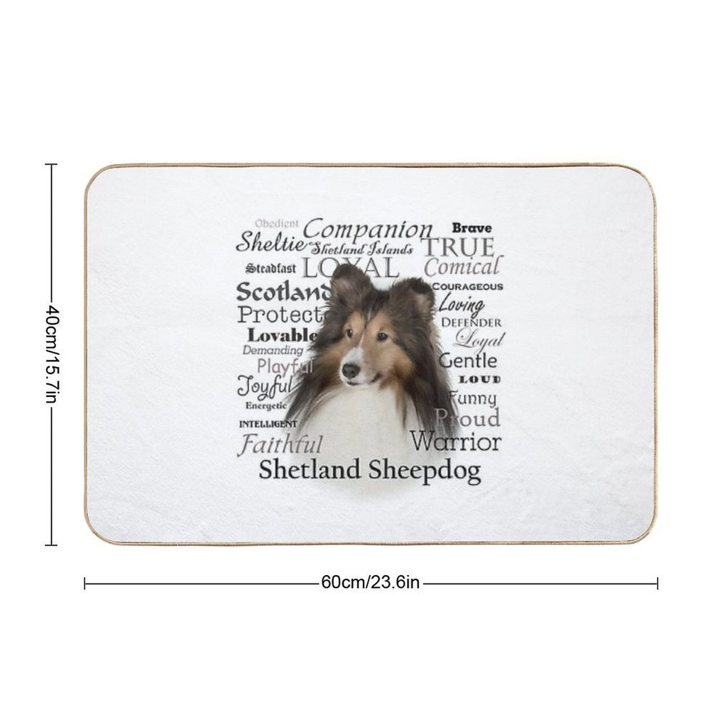 Sheltie Traits  Non-Slip Bath Mat
