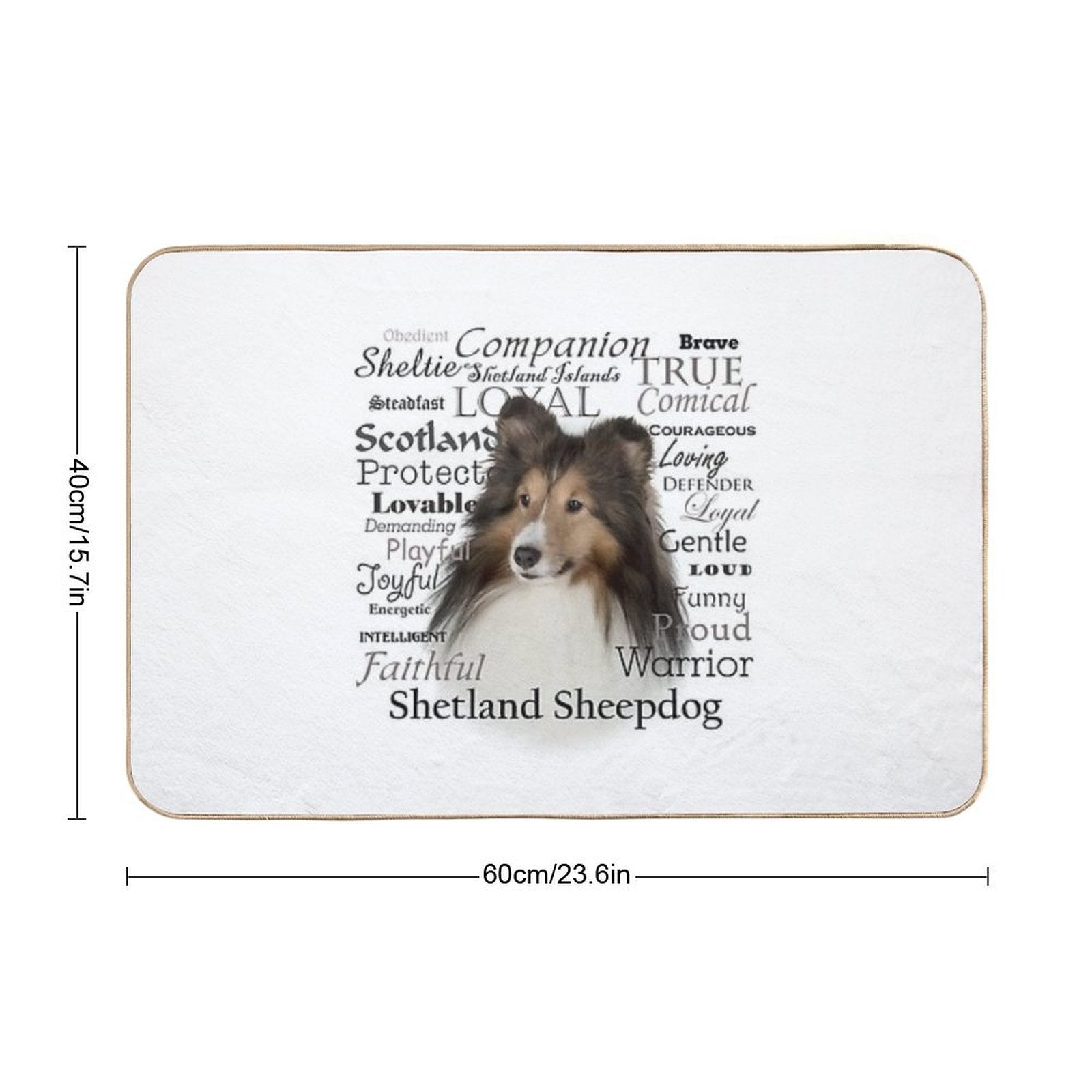 Sheltie Traits  Non-Slip Bath Mat