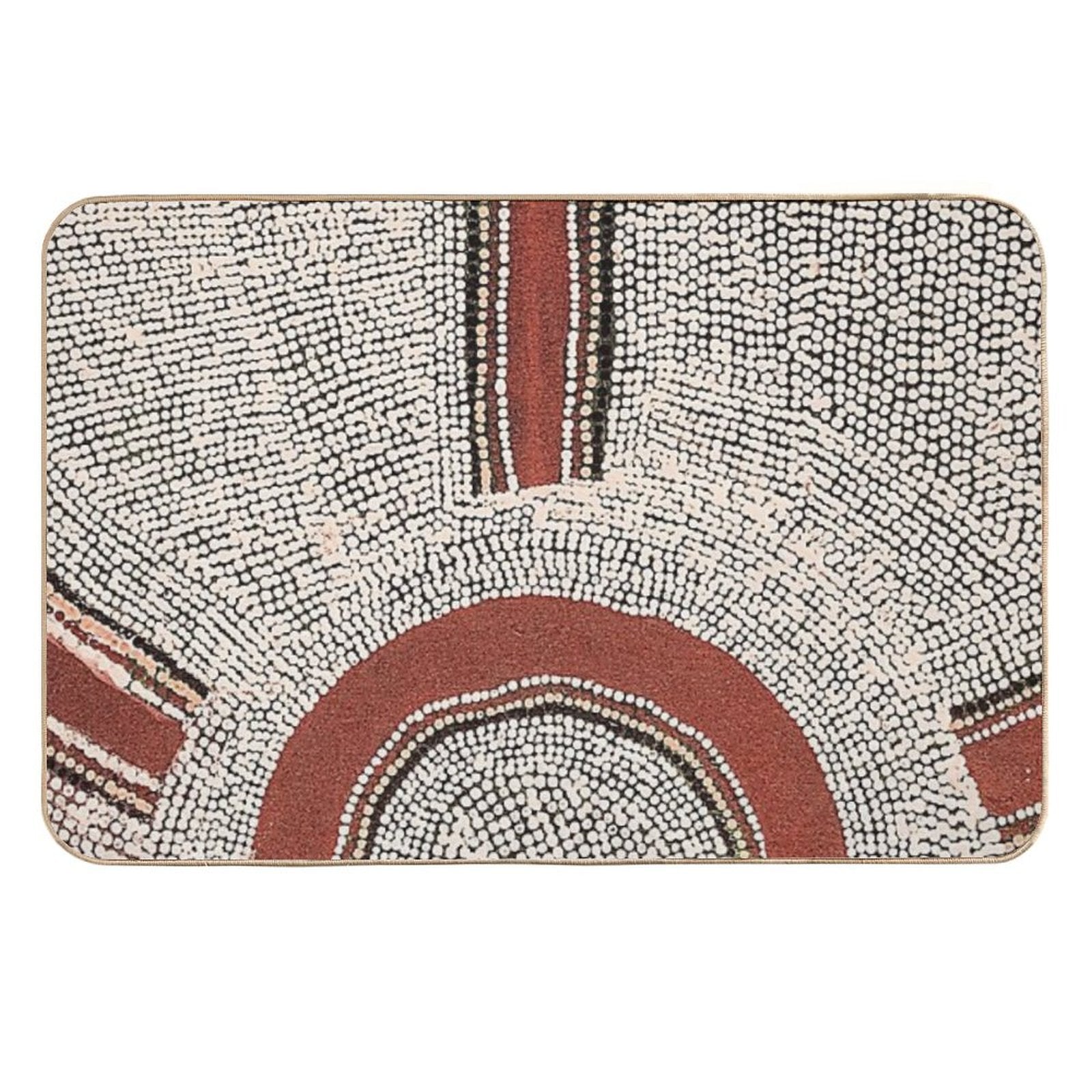 Awesome Aboriginal Dot Art  Easy To Clean Bath Mat
