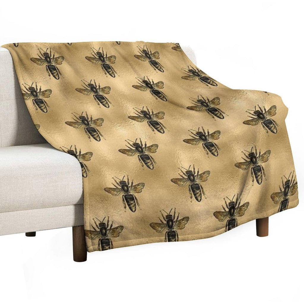 Black Bees Premium Throw Blanket