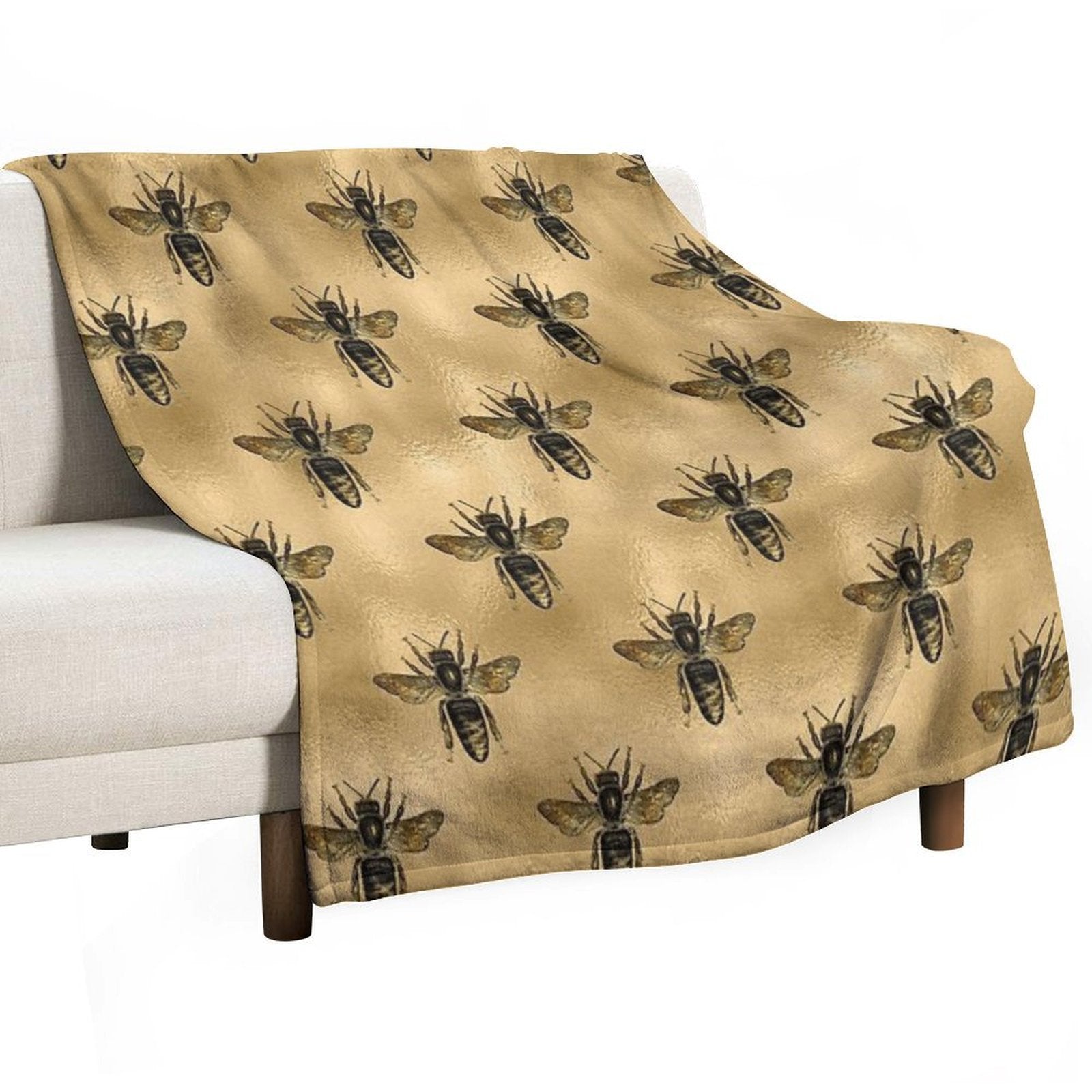 Black Bees Premium Throw Blanket