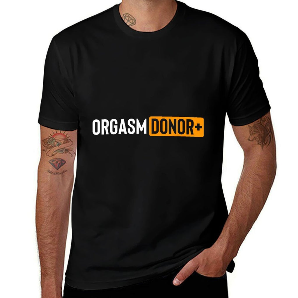 Funny Orgasm Donor Sexual Dirty Adult Humor Sarcastic  Oversized Silhouette T-Shirt