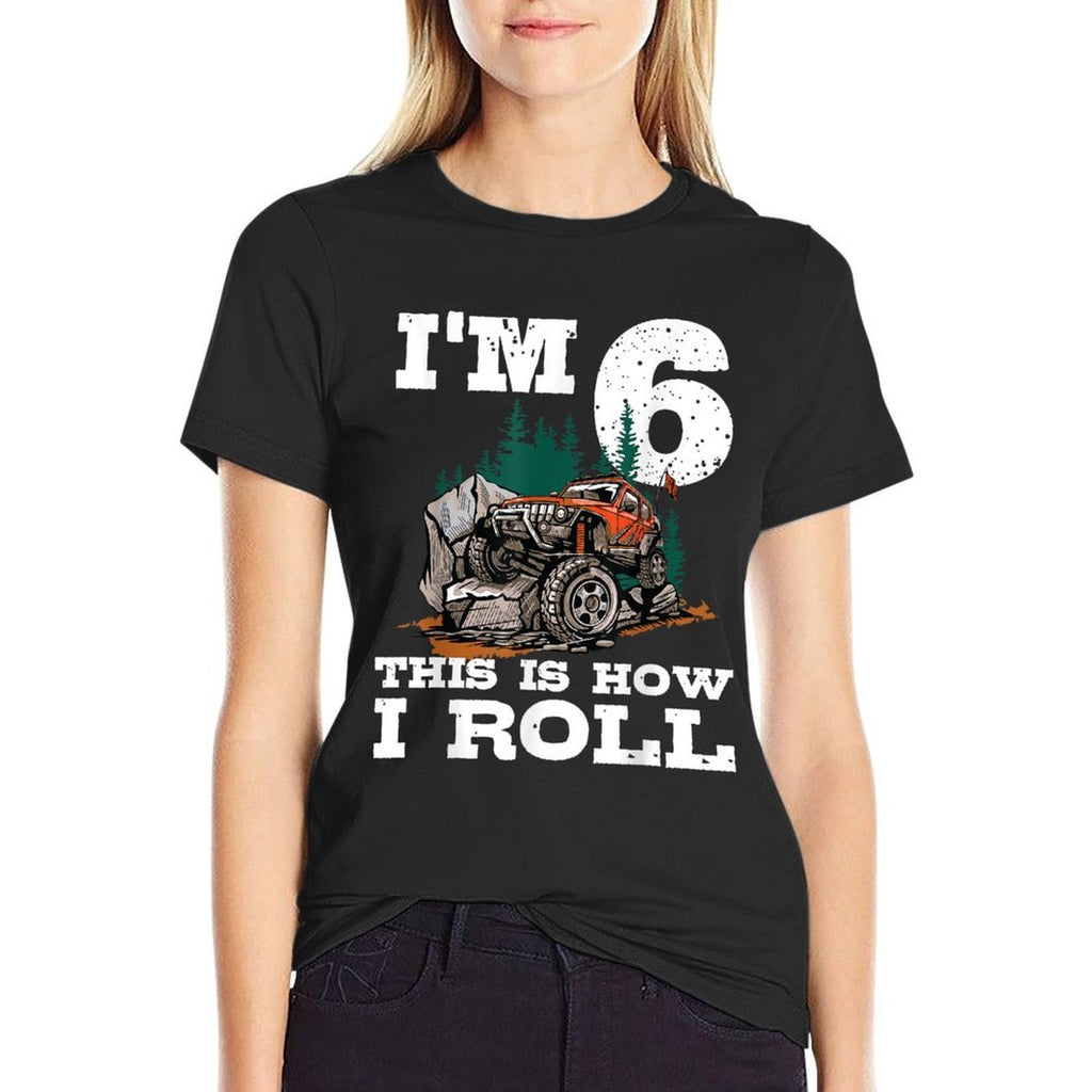 6th Birthday 4x4 Offroad Lover 6 Years Old Bday  Vintage-inspired T-Shirt